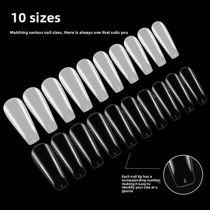 100 pieces of full-length extension nail caps