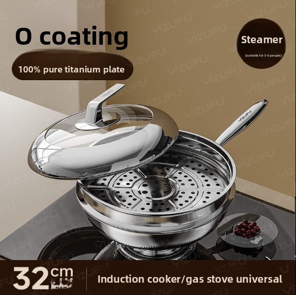 100% pure titanium plate uncoated pure titanium wok