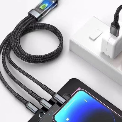 100W Fast Charge Triple Data Cable