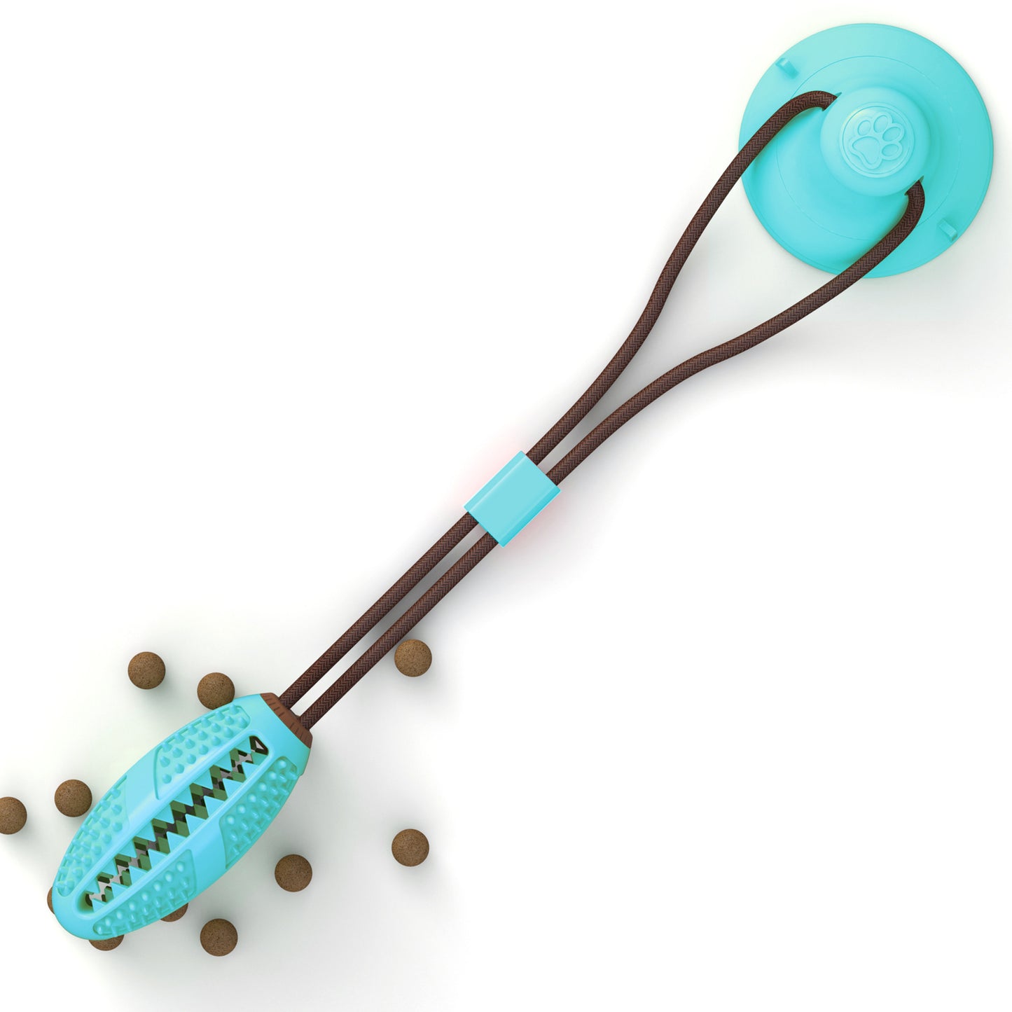 Silicone Suction Cup Tug Dog Ball Toy for Chewing & Cleaning