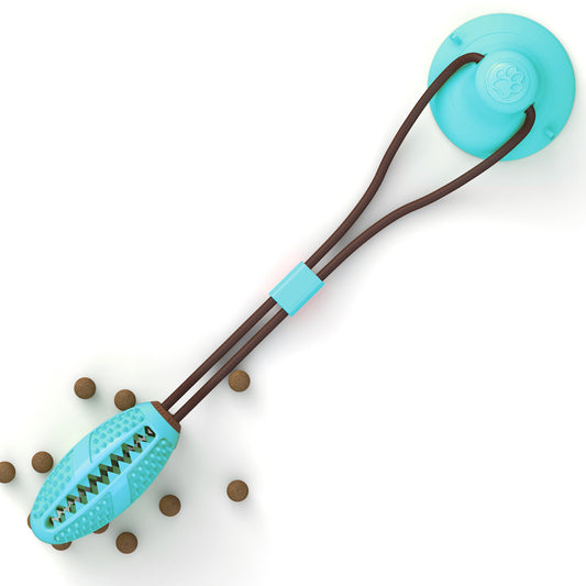 Silicone Suction Cup Tug Dog Ball Toy for Chewing & Cleaning