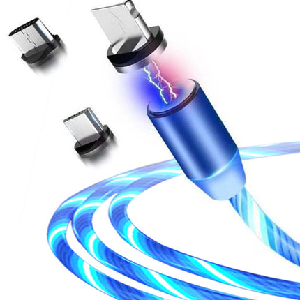 Buy Magnetic Streamer Flowing Light Data Cable for iPhone Type-C