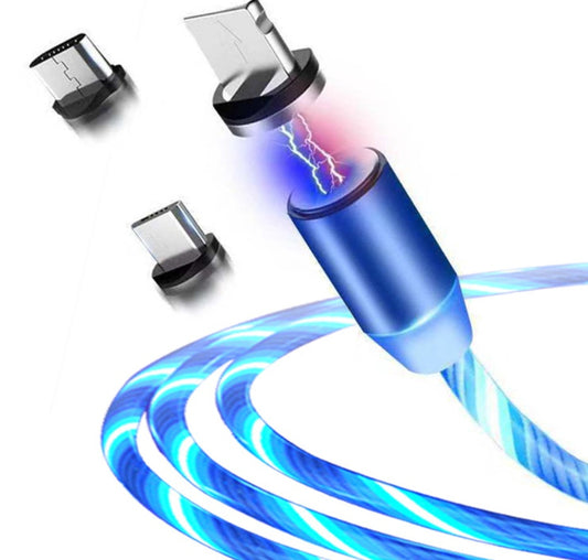 Buy Magnetic Streamer Flowing Light Data Cable for iPhone Type-C