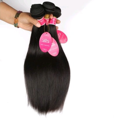Real Human Hair Straight Wave Natural Color Wig Extension
