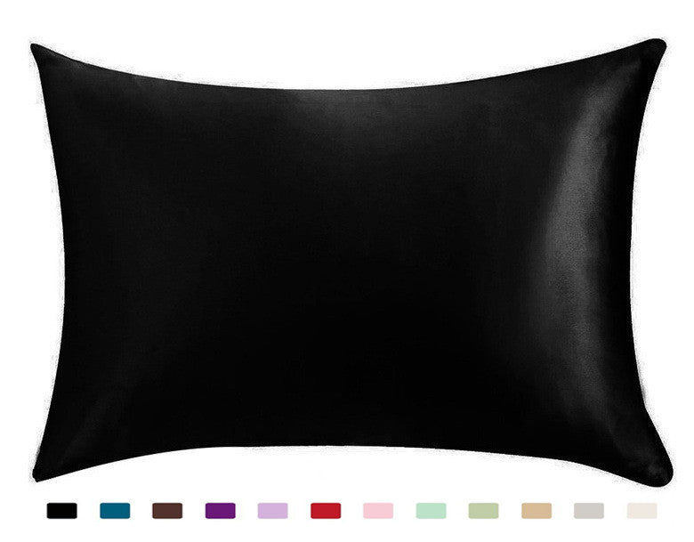 Satin Solid Color Pillowcase Simulation Silk Ice Silk Single