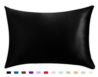 Satin Solid Color Pillowcase Simulation Silk Ice Silk Single