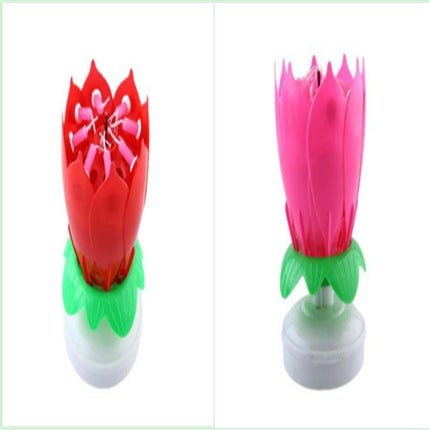 Buy First Musical Lotus Candle Colorful Birthday Cake Decor
