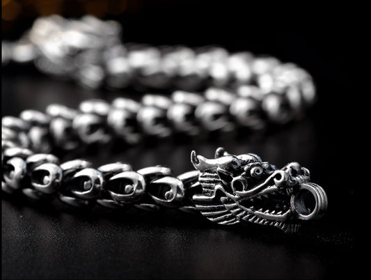 S925 Silver Bold Domineering Men’s Faucet Bracelet Jewelry