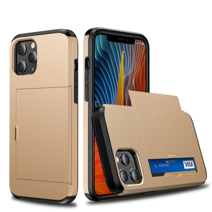 Buy iPhone 12 Card Push Anti-Drop Sliding Phone Case Compatible