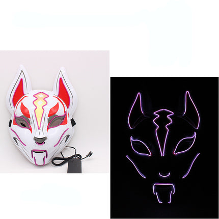Glowing Cat Face Mask for Women Demon Slayer Cosplay & Party