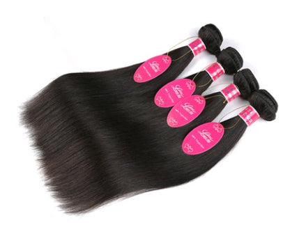 Real Human Hair Straight Wave Natural Color Wig Extension