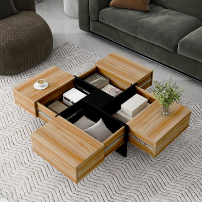 Buy Modern Coffee Table with 4 Hidden Storage Compartments Design