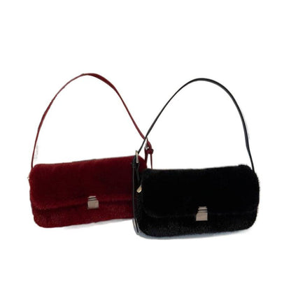 Buy Retro Armpit Shoulder Plush Bag Stylish Everyday Carry for Women
