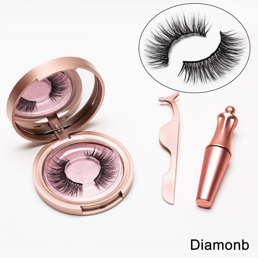 Magnetic Liquid Eyeliner with False Eyelashes and Tweezer