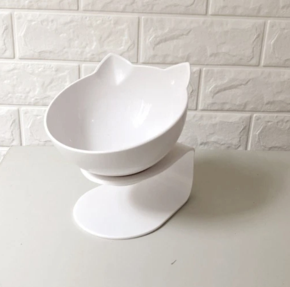 Cat Double Bowl – Ergonomic Food Bowl for Neck Protection