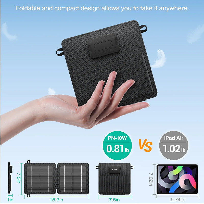  10W Fast Solar Charging Panel with USB-A for Outdoor Power global-swanky 2