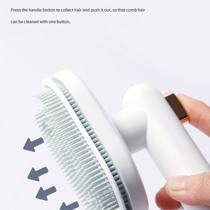 Pet Comb Cat & Dog Hair Remover – Self-Cleaning Grooming Tool