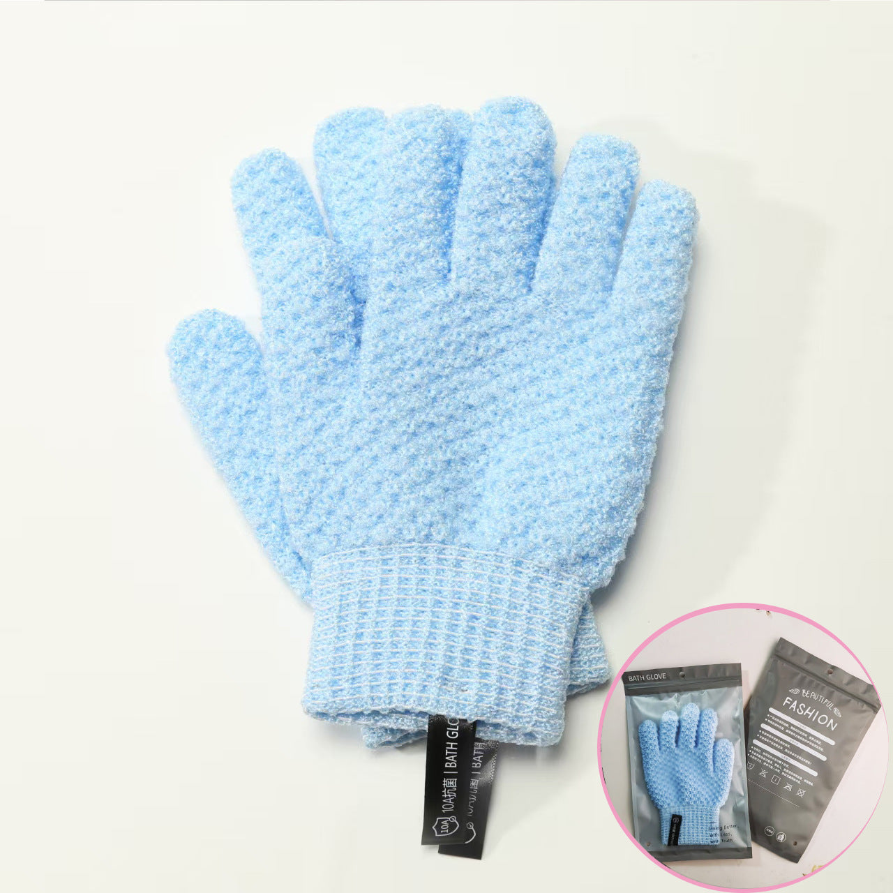 10A Antibacterial Thick Exfoliating Bath Glove Body Scrubber Mitt