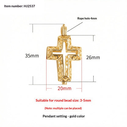 Buy Pearl Handcrafted Cross Pendant Necklace Openable Design