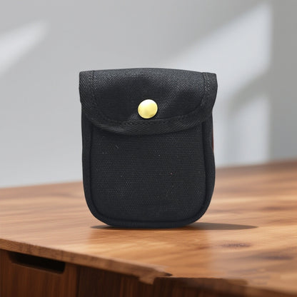 Retro Oil-Waxed Canvas Waist Bag For Men Mini Coin Purse