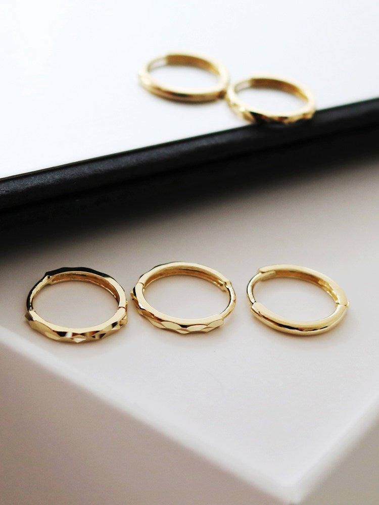 10K Gold Hoop Ear Cuffs