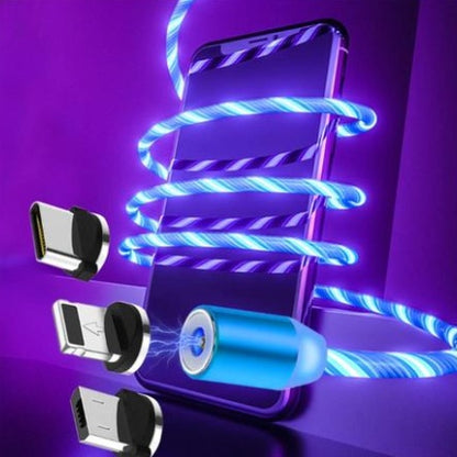 Buy Magnetic Streamer Flowing Light Data Cable for iPhone Type-C