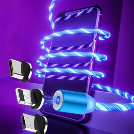 Buy Magnetic Streamer Flowing Light Data Cable for iPhone Type-C