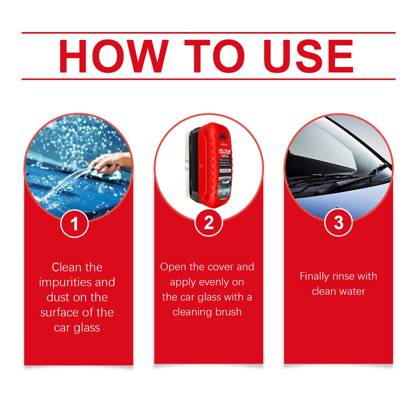 Automotive Oil Film Cleaning Brush Windshield Cleaner