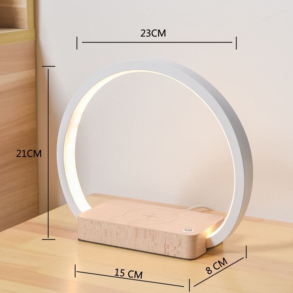 Wireless Charging Desk Lamp with Eye Protection & USB Power