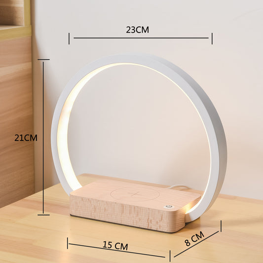 Wireless Charging Desk Lamp with Eye Protection & USB Power