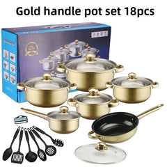 18pcs Gold Non-Stick A  + Tableware