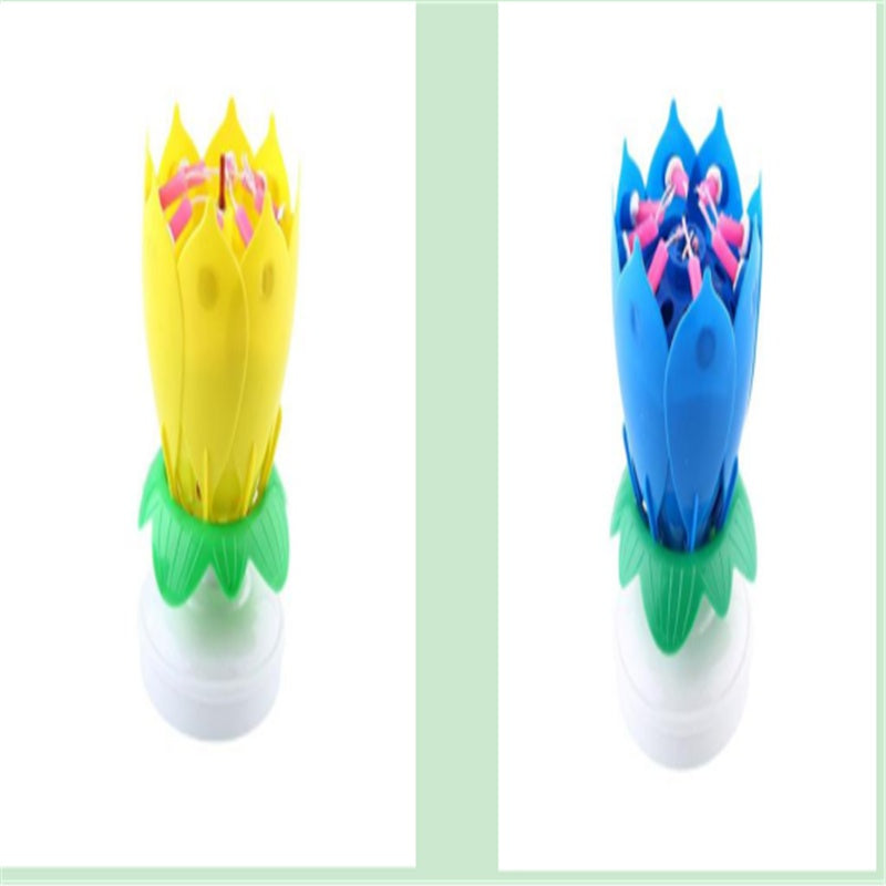 Buy First Musical Lotus Candle Colorful Birthday Cake Decor