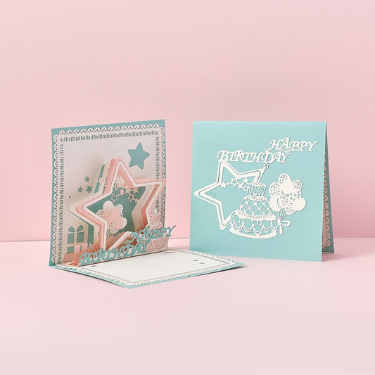 Buy 3D Laser Cut Handmade Sakura Kissing Lover Greeting Card