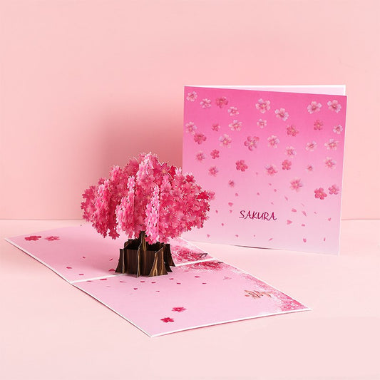 Buy 3D Laser Cut Handmade Sakura Kissing Lover Greeting Card
