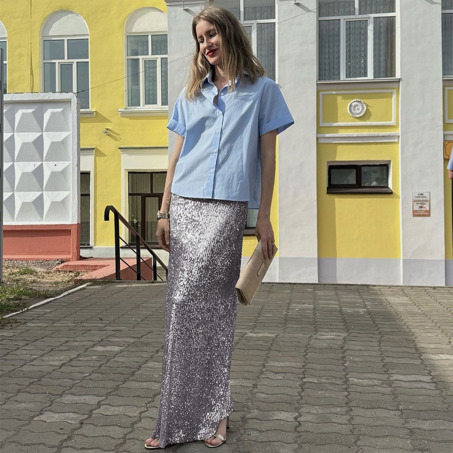 Buy High-Density Sequin Midi Skirt for Women – Social Media Hit