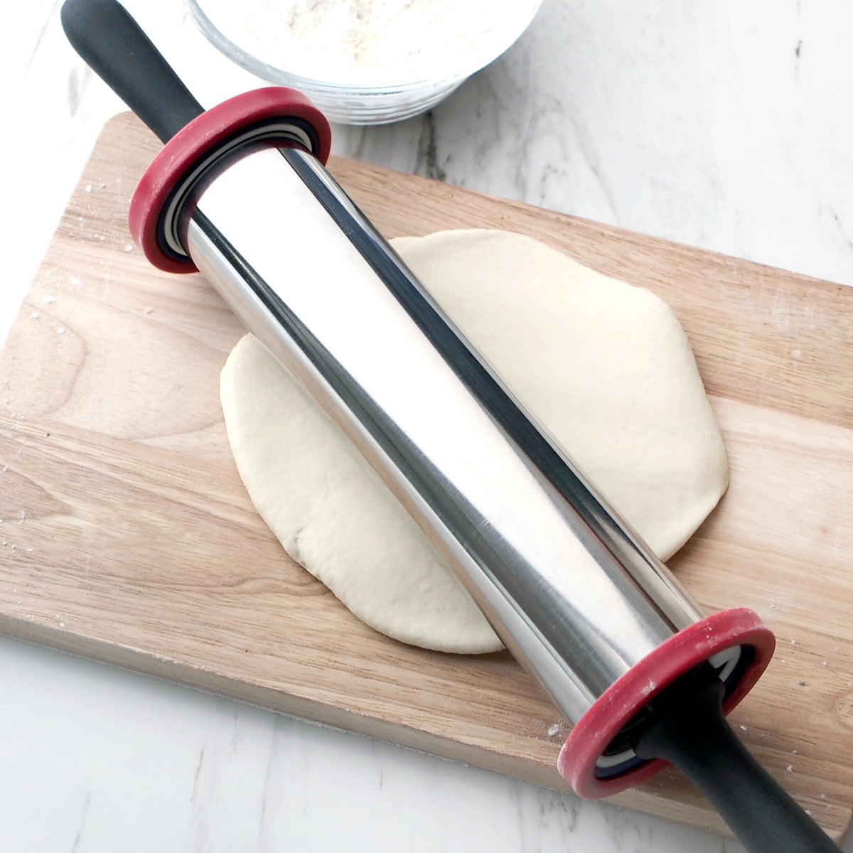 11-inch large stainless steel rolling pin