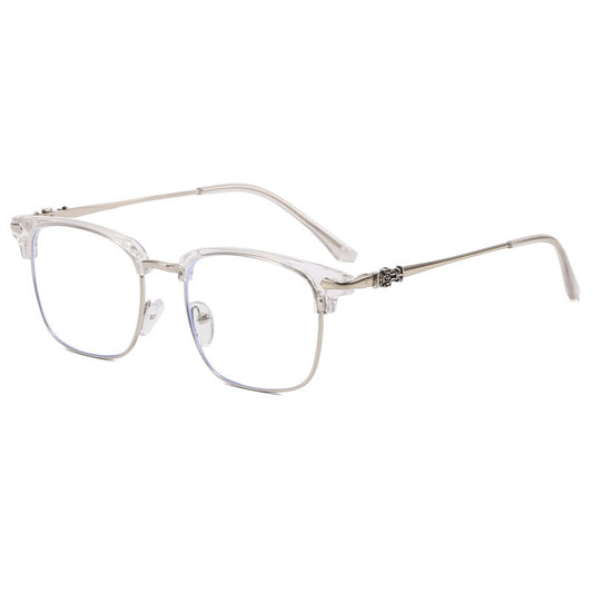 Retro Metal Eyeglasses Frame with Blue Light Protection Style