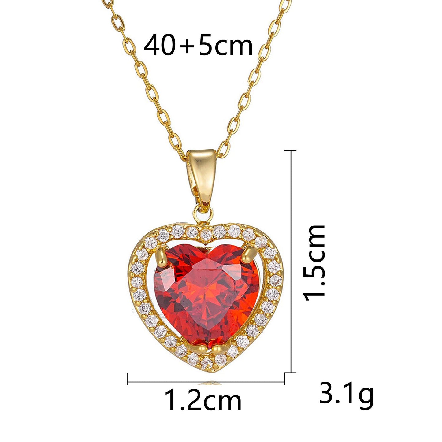 Titanium Steel No-Fade Womens Heart-Shaped Necklace Jewelry