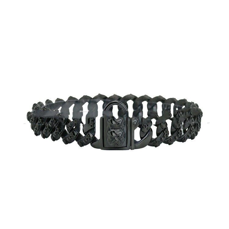 Stainless Steel Skull Dog Collar Necklace