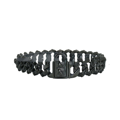 Stainless Steel Skull Dog Collar Necklace