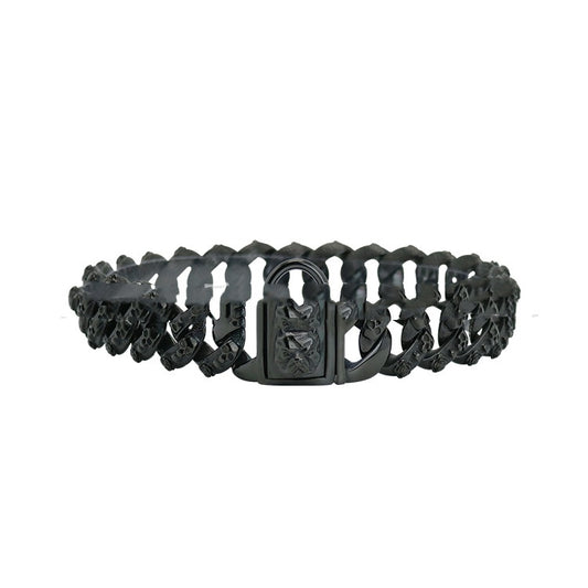 Stainless Steel Skull Dog Collar Necklace
