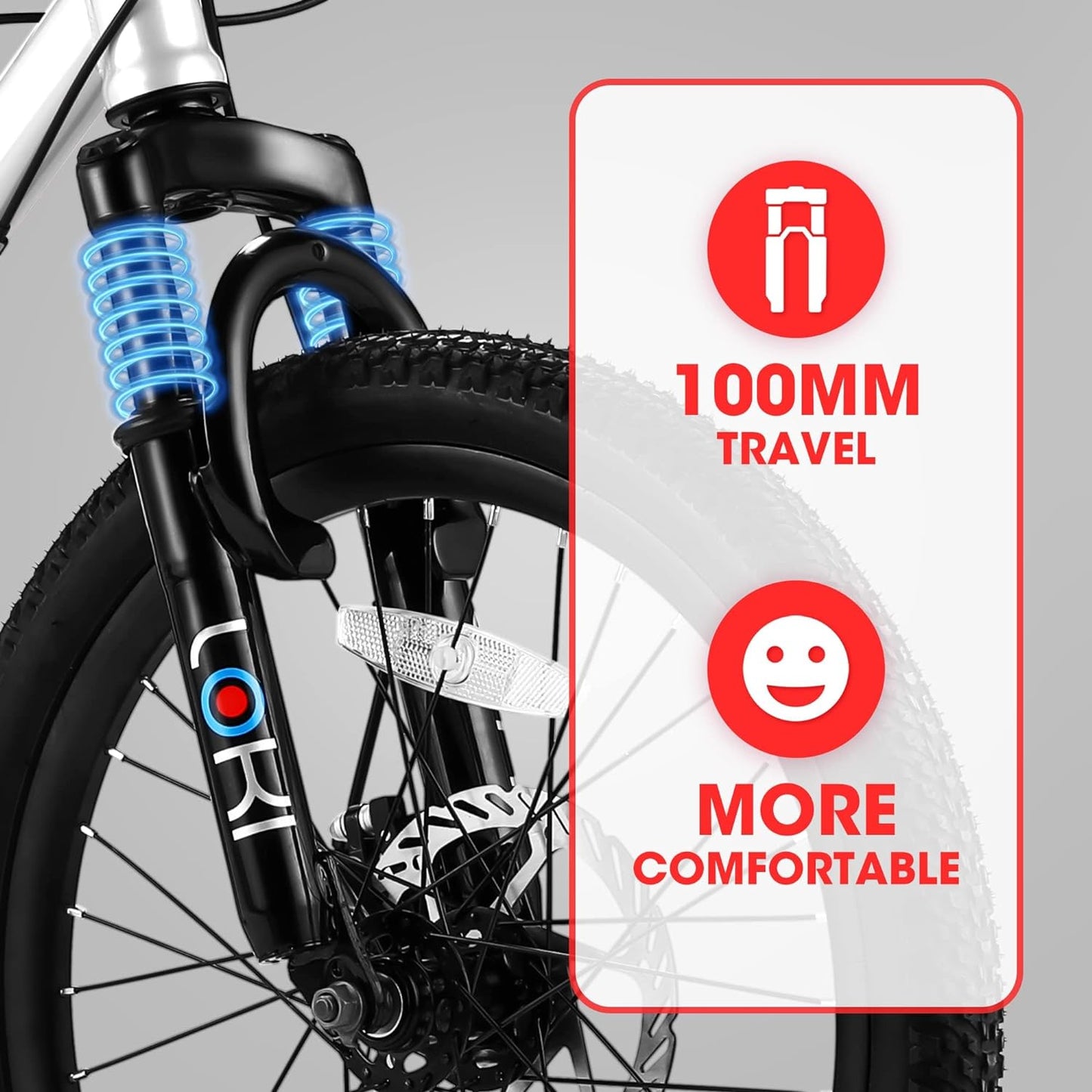 Kids Mountain Bicycles – 7 Speed, Suspension & Safe Brakes