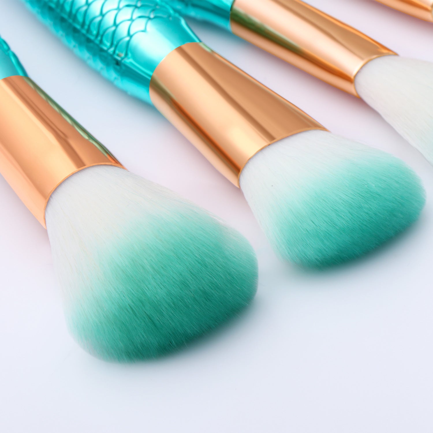 11pcs Cosmetic Makeup Brushes Kit Mermaid Foundation Eyebrow globalswanky 02