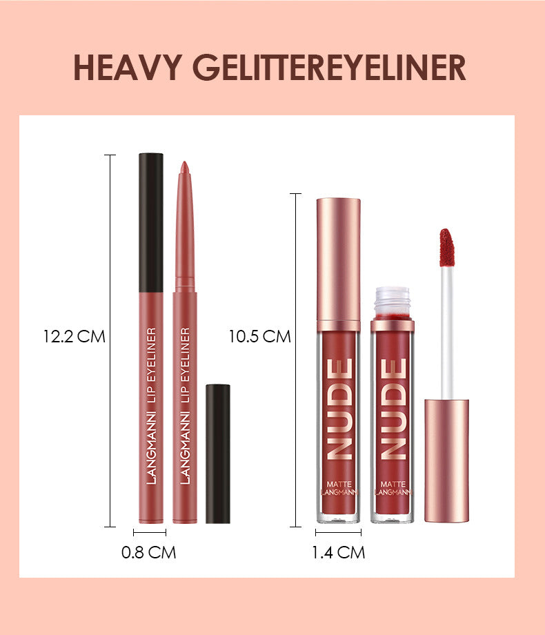 12-Piece Matte Lipstick and Lip Liner Set for Waterproof Wear globalswanky 03