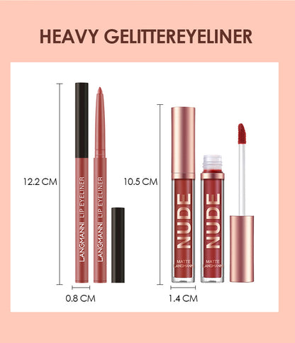 12-Piece Matte Lipstick and Lip Liner Set for Waterproof Wear globalswanky 03