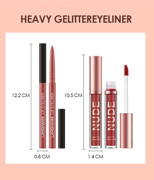 12-Piece Matte Lipstick and Lip Liner Set for Waterproof Wear globalswanky 03
