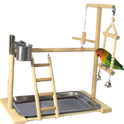 Wooden Parrot Standing Stand – Cockatiel Floor Perch