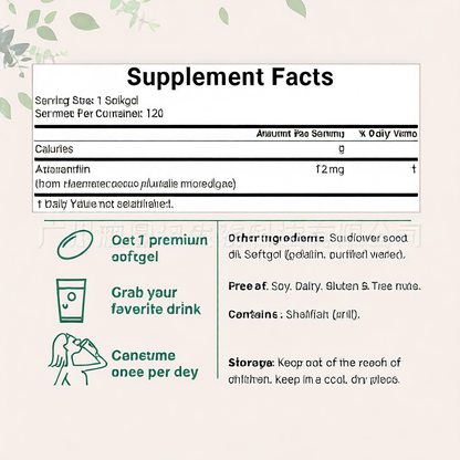 120 Astaxanthin Soft Capsules Astaxanthin