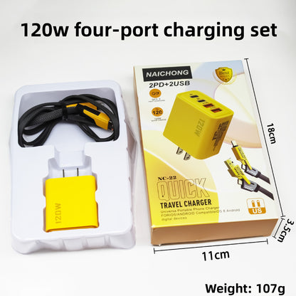 120W Multi-Port USB Type-C Fast Charger