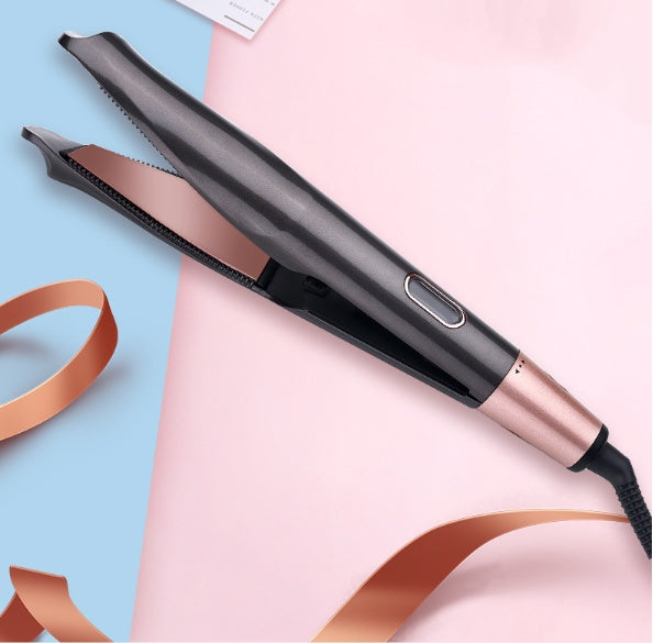 2-in-1 Hair Crimper and Straightener Comb for All Hair Types